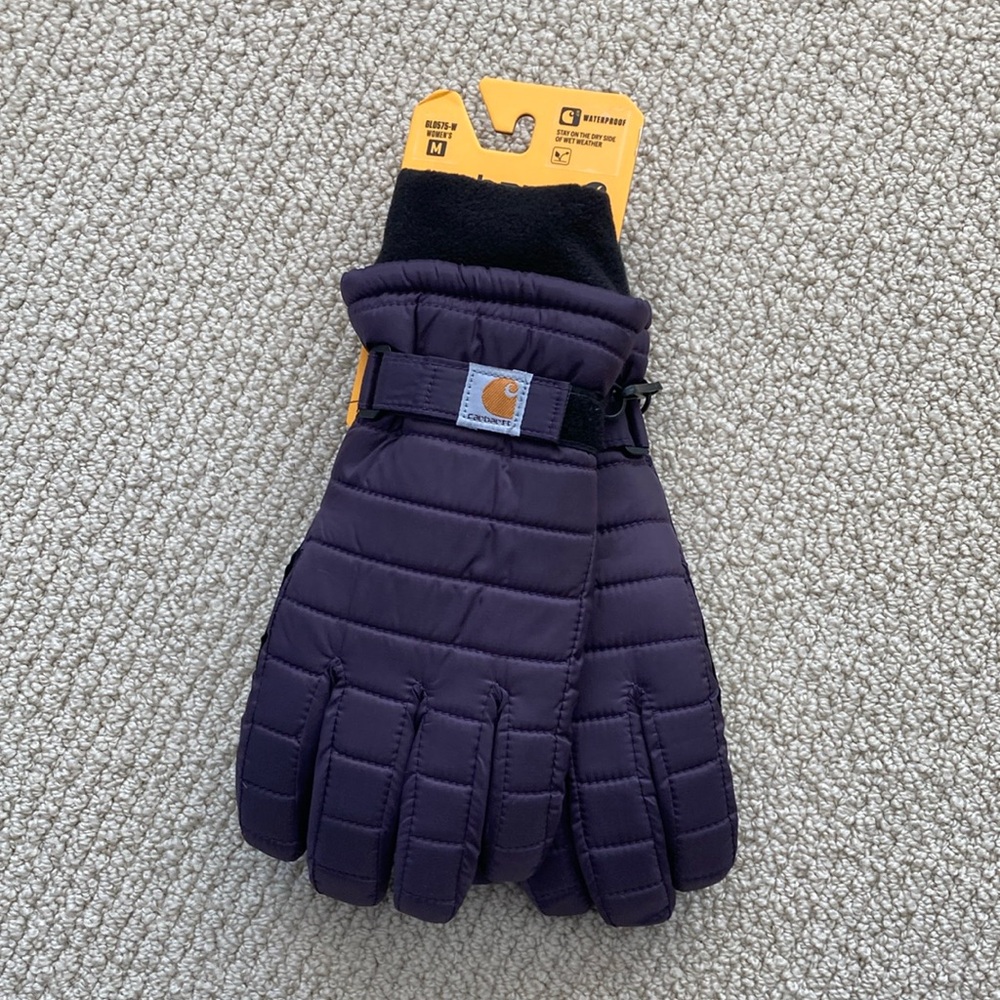 NEW Carhartt Waterproof Insulated Quilted Knit Cuff Glove Women’s Medium NWT
